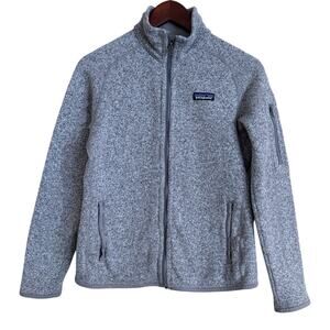 Patagonia Better Sweater Jacket Women's Size Small Gray Full Zip Heathered Logo